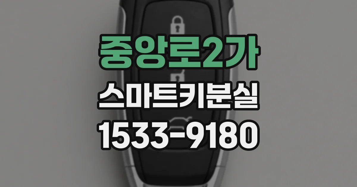 중앙로2가 스마트키분실