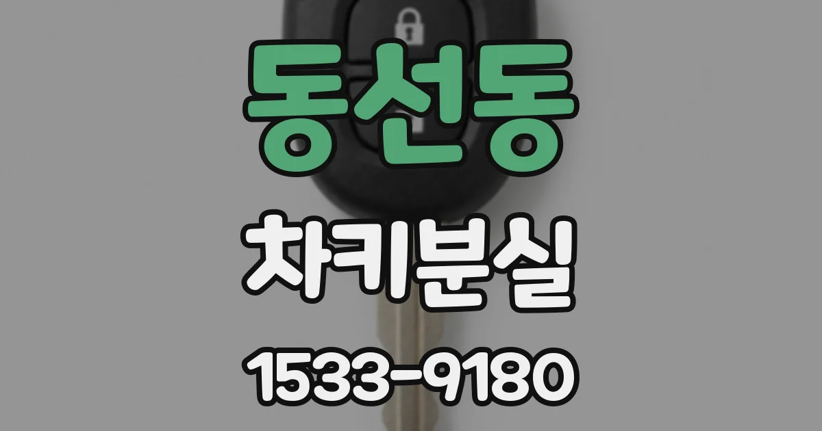 동선동 차키분실