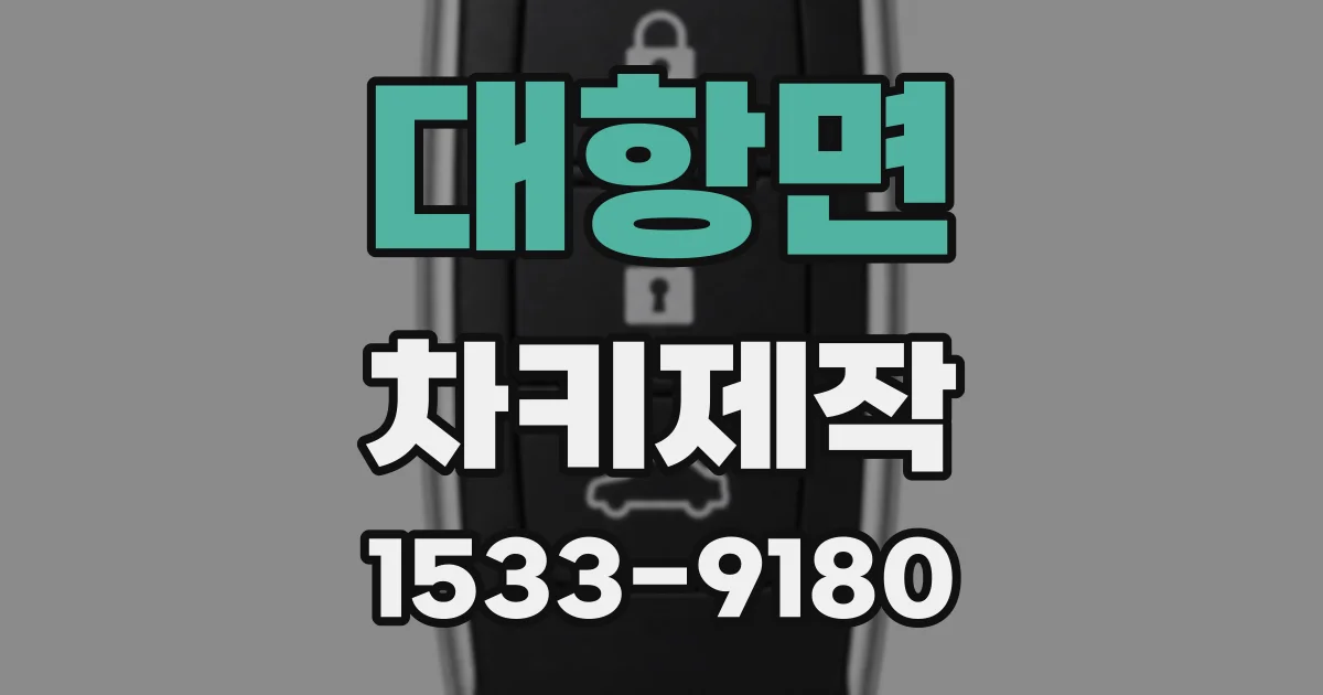 대항면 차키제작