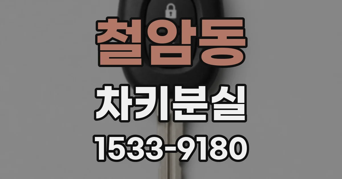 철암동 차키분실