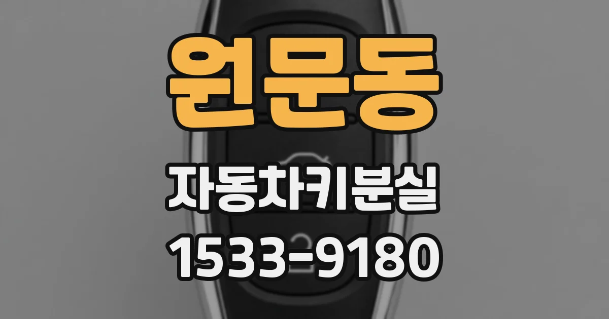 원문동 자동차키분실