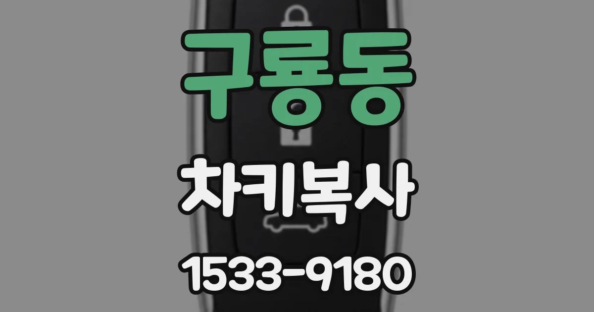 구룡동 차키복사