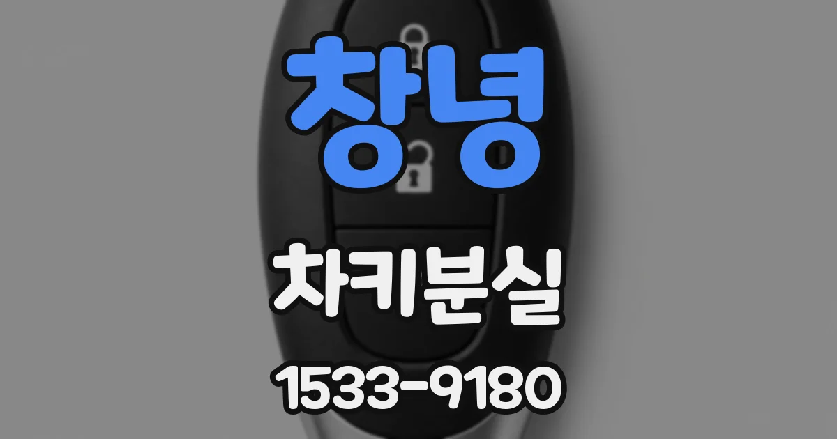 창녕 차키분실
