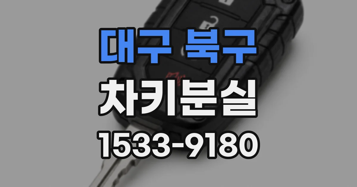 대구 북구 차키분실