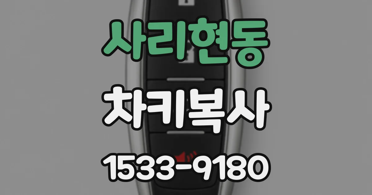 사리현동 차키복사