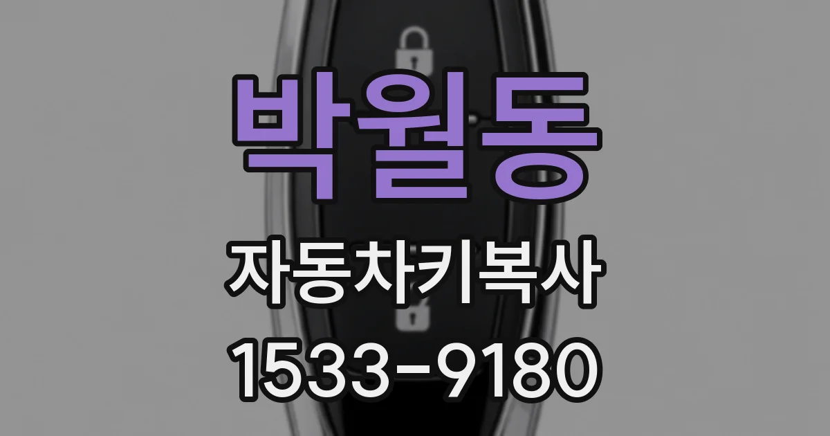 박월동 자동차키복사