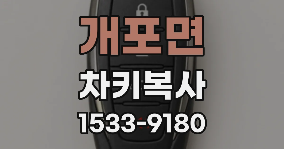 개포면 차키복사