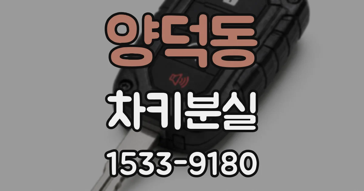 양덕동 차키분실