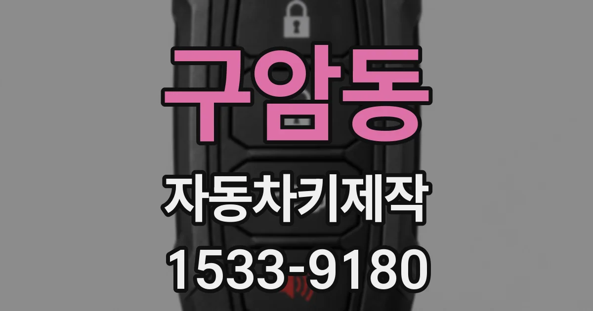 구암동 자동차키제작