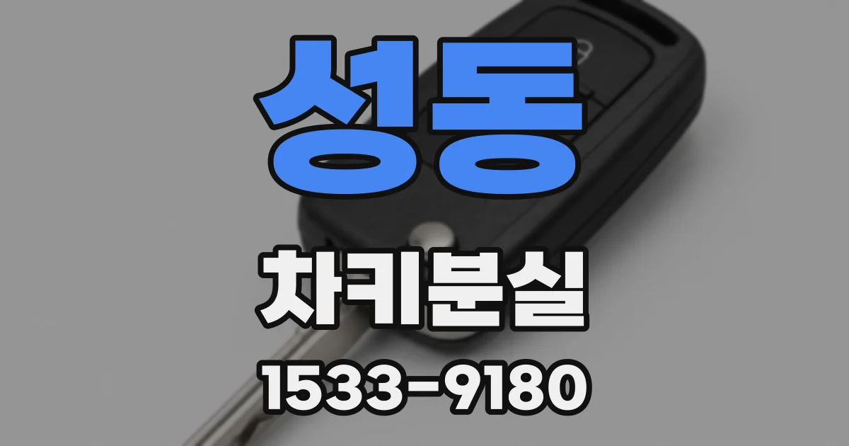 성동 차키분실