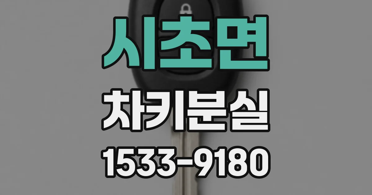 시초면 차키분실