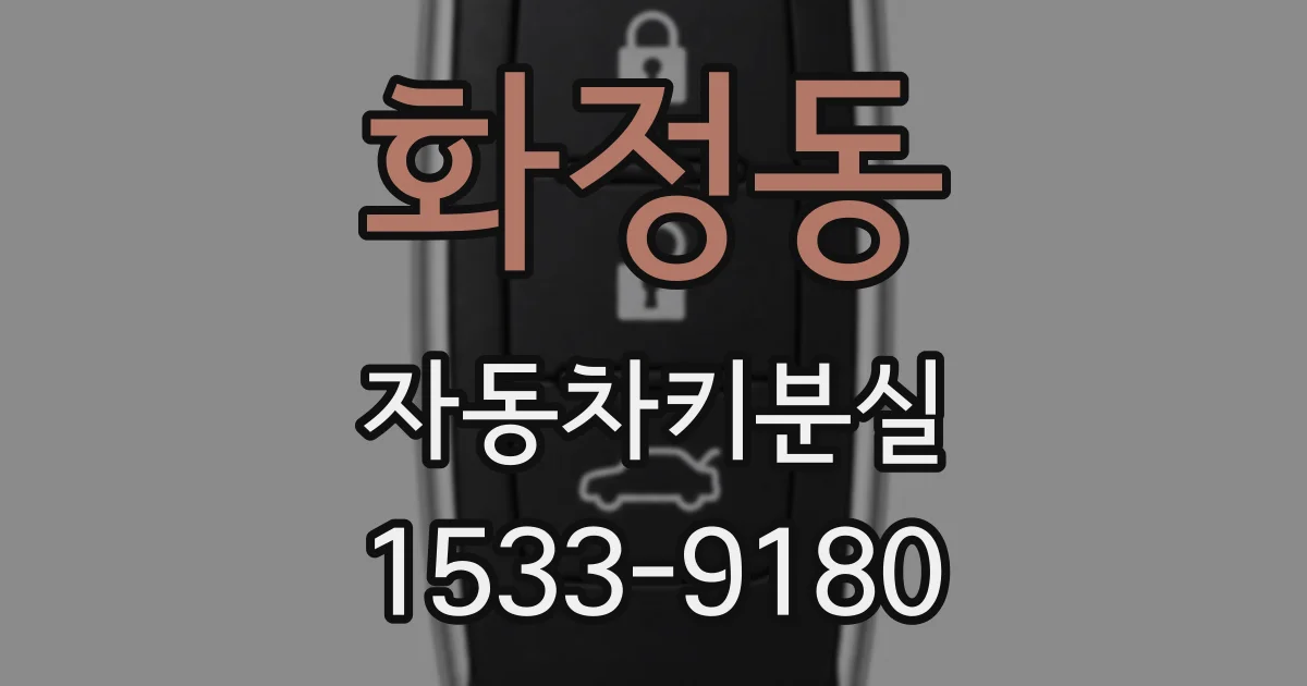화정동 자동차키분실