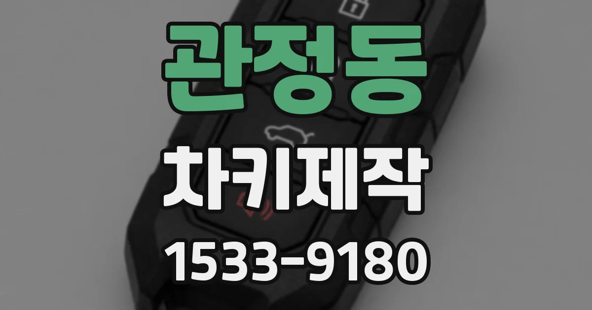 관정동 차키제작