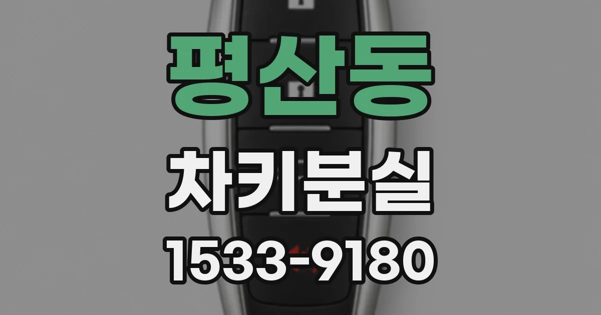 평산동 차키분실