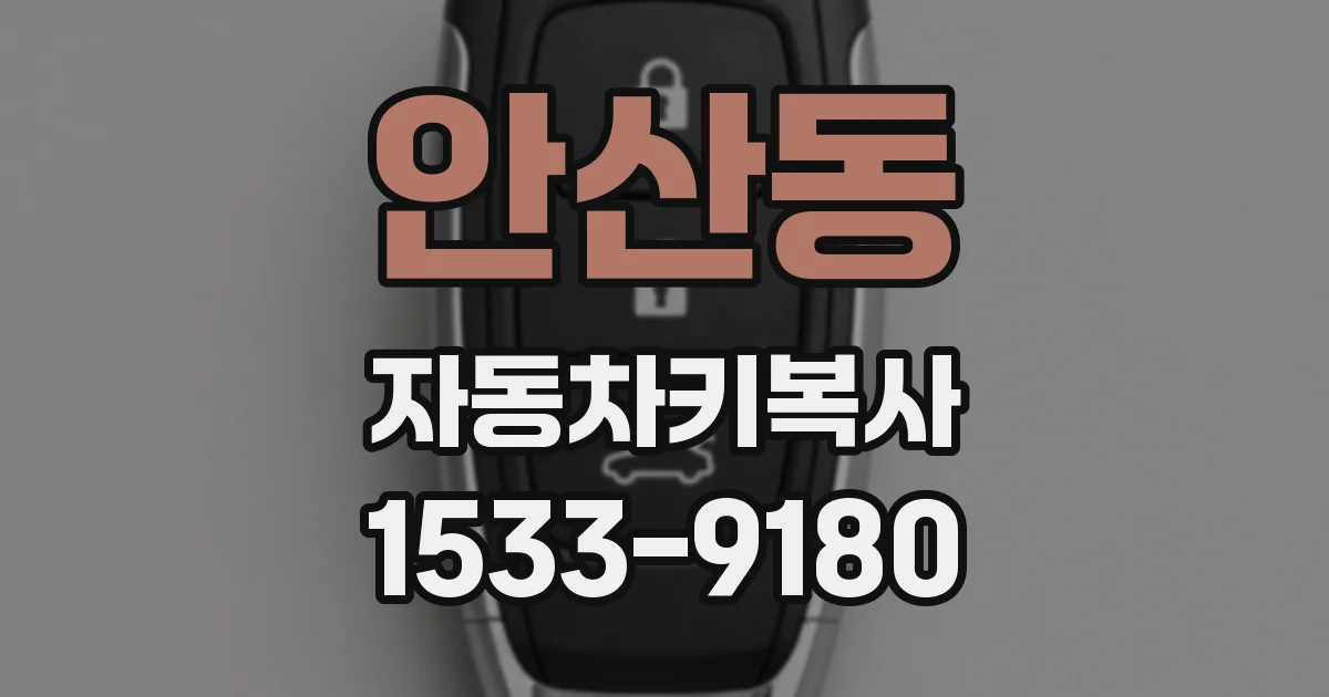 안산동 자동차키복사