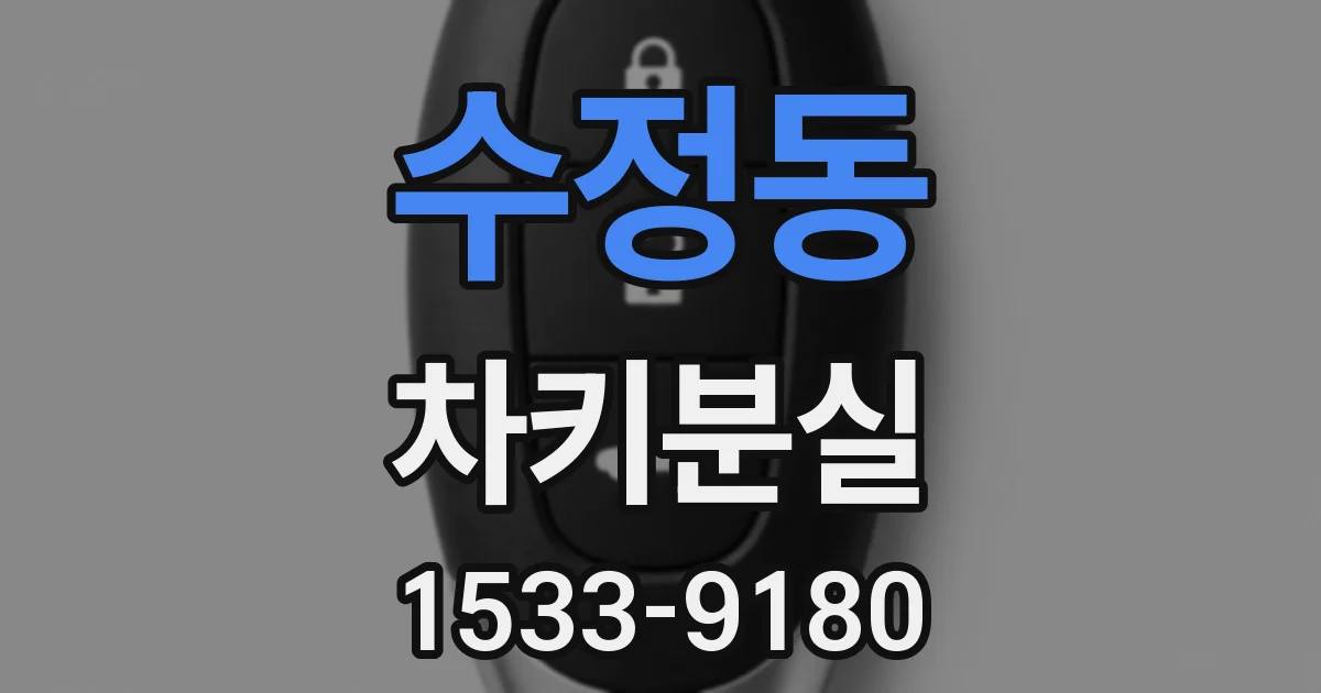 수정동 차키분실