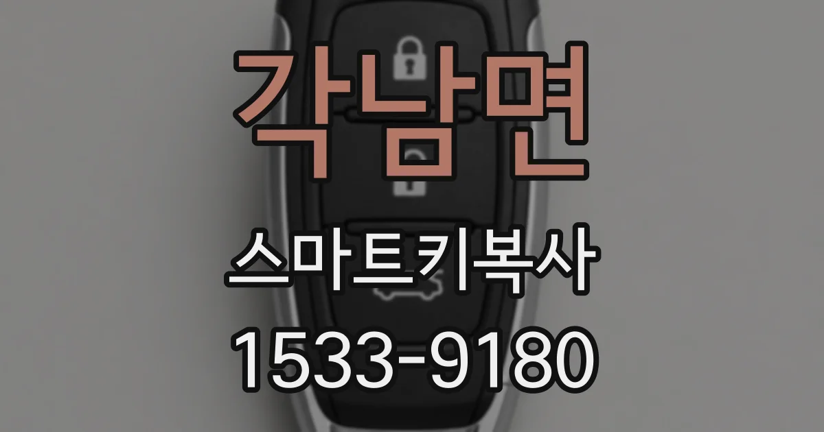 각남면 스마트키복사