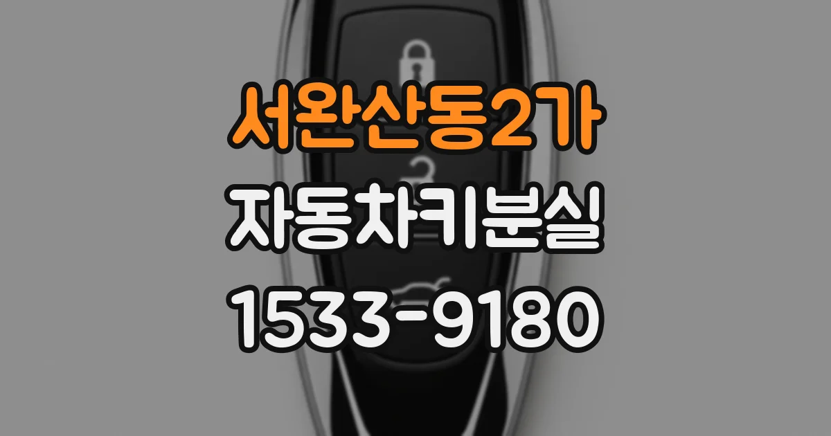 서완산동2가 자동차키분실