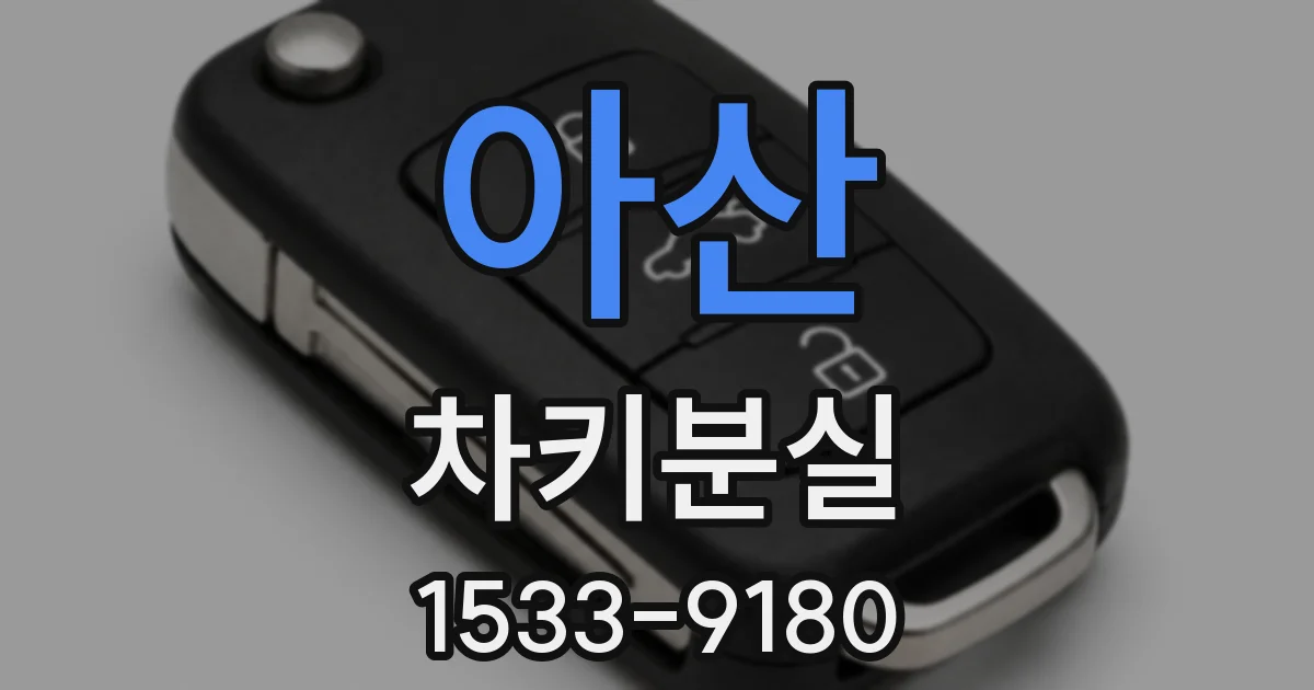 아산 차키분실