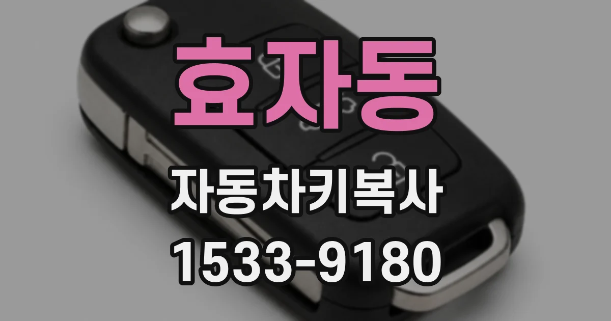 효자동 자동차키복사
