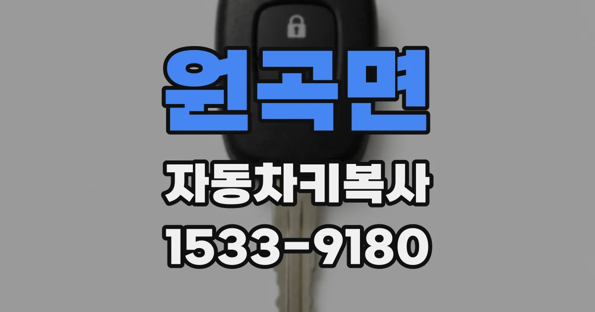원곡면 자동차키복사