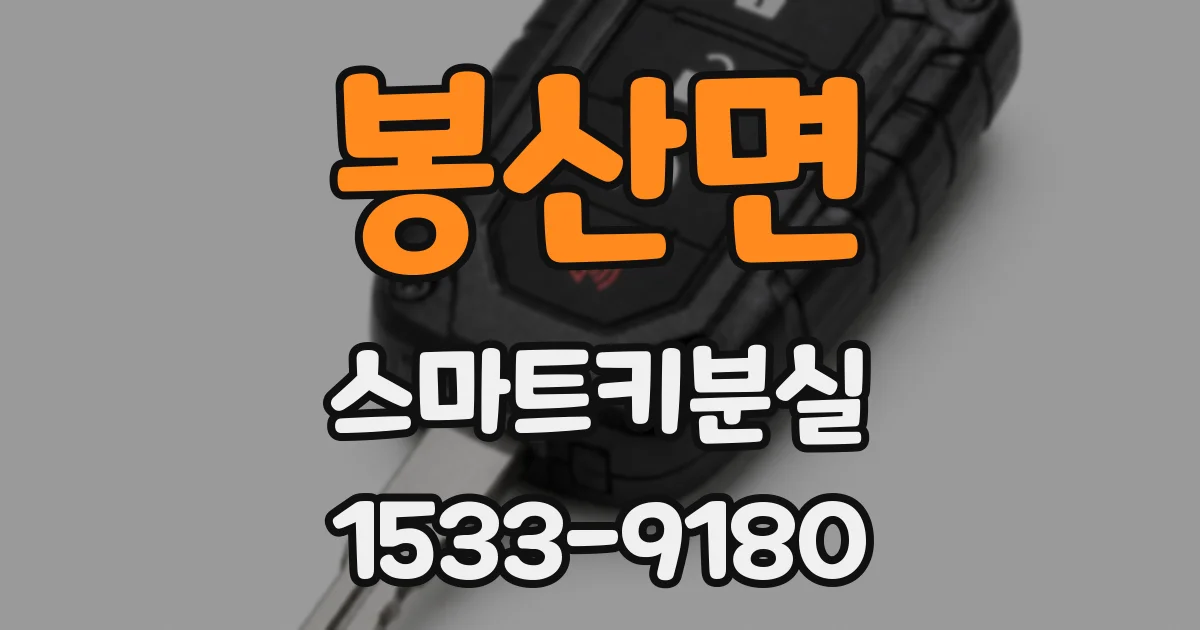 봉산면 스마트키분실