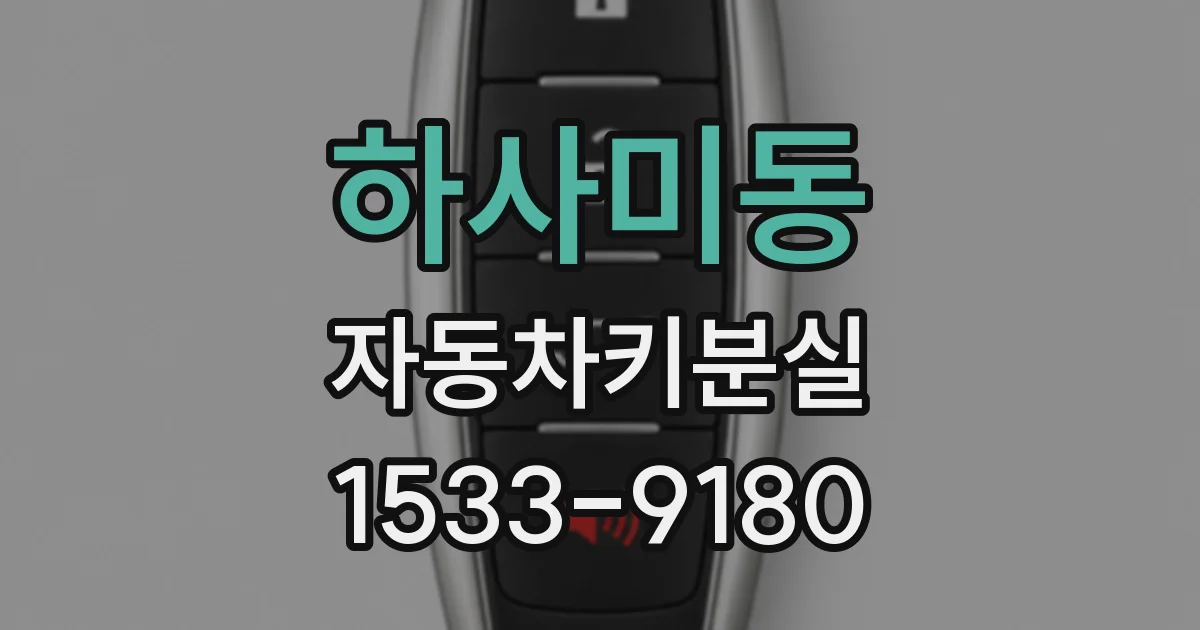 하사미동 자동차키분실