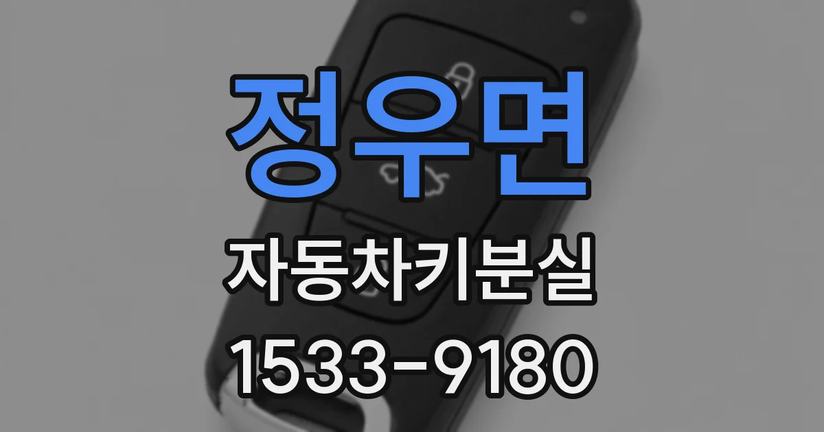 정우면 자동차키분실