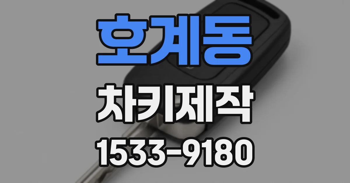 호계동 차키제작