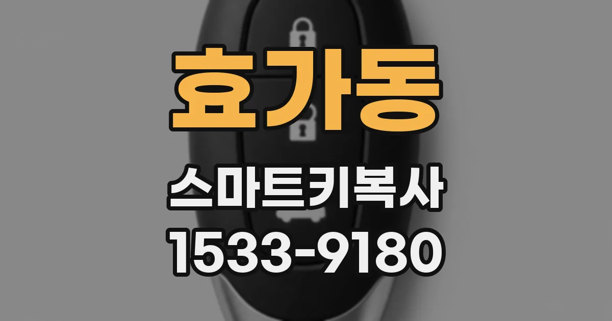 효가동 스마트키복사