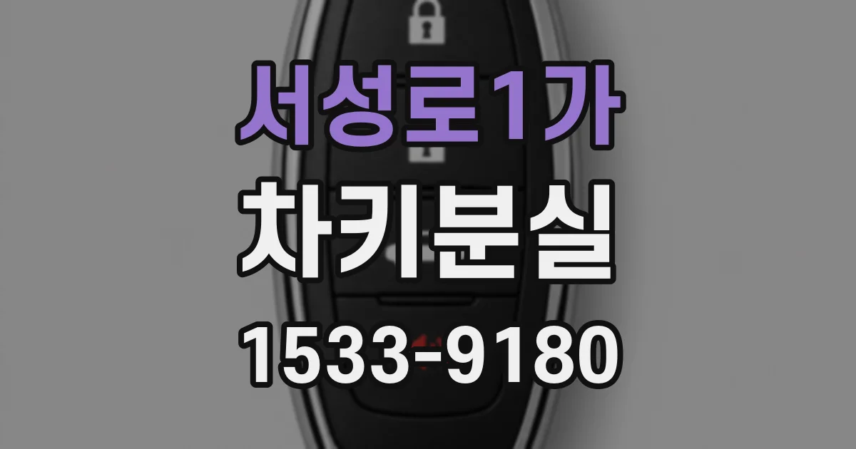 서성로1가 차키분실