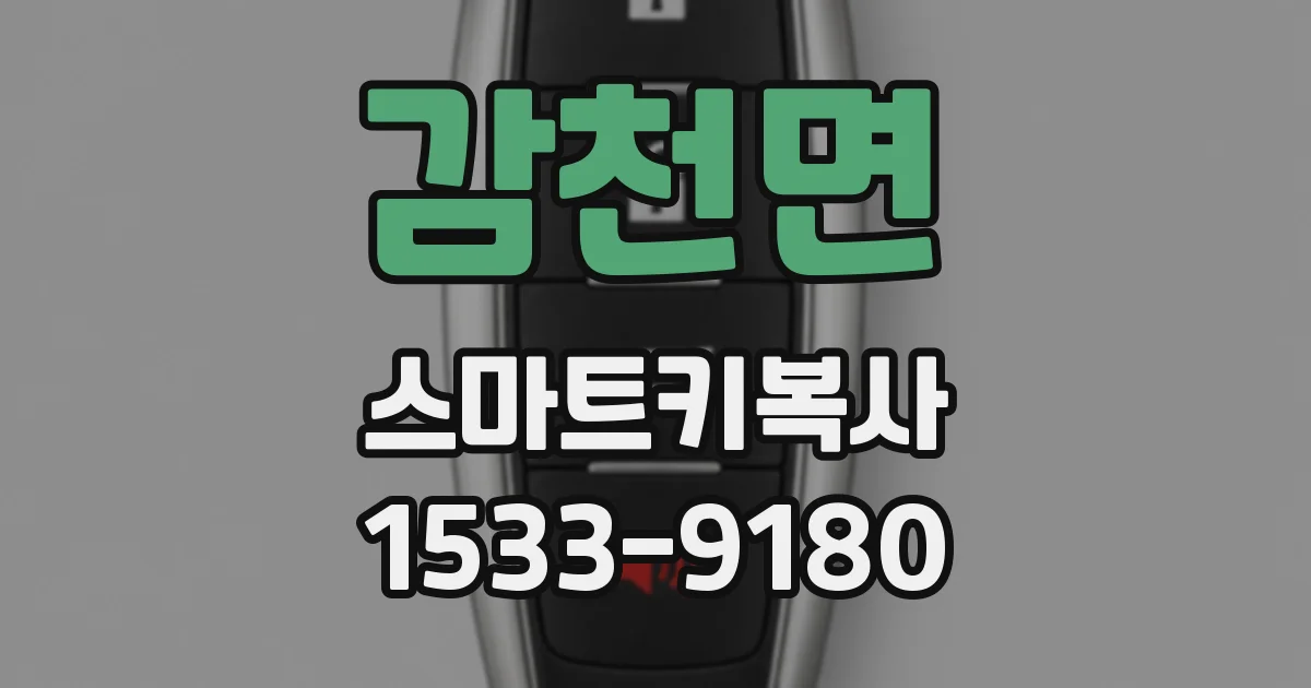 감천면 스마트키복사