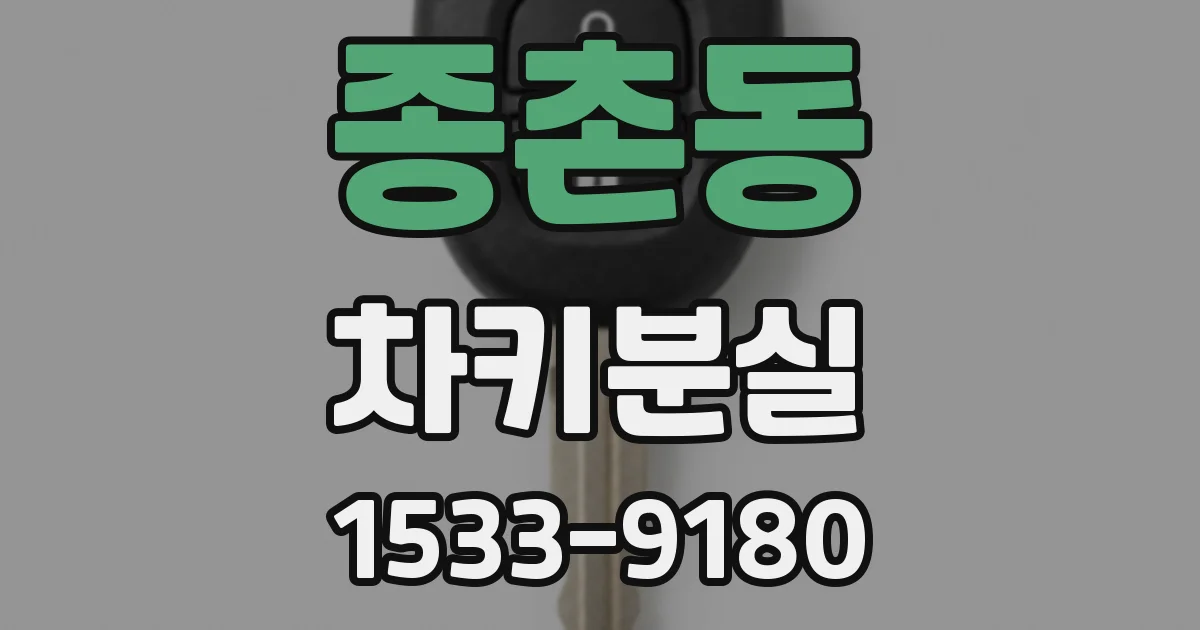 종촌동 차키분실