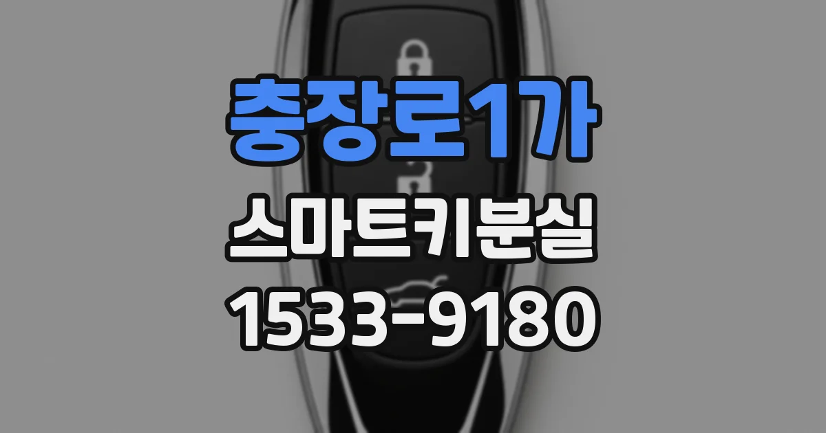 충장로1가 스마트키분실