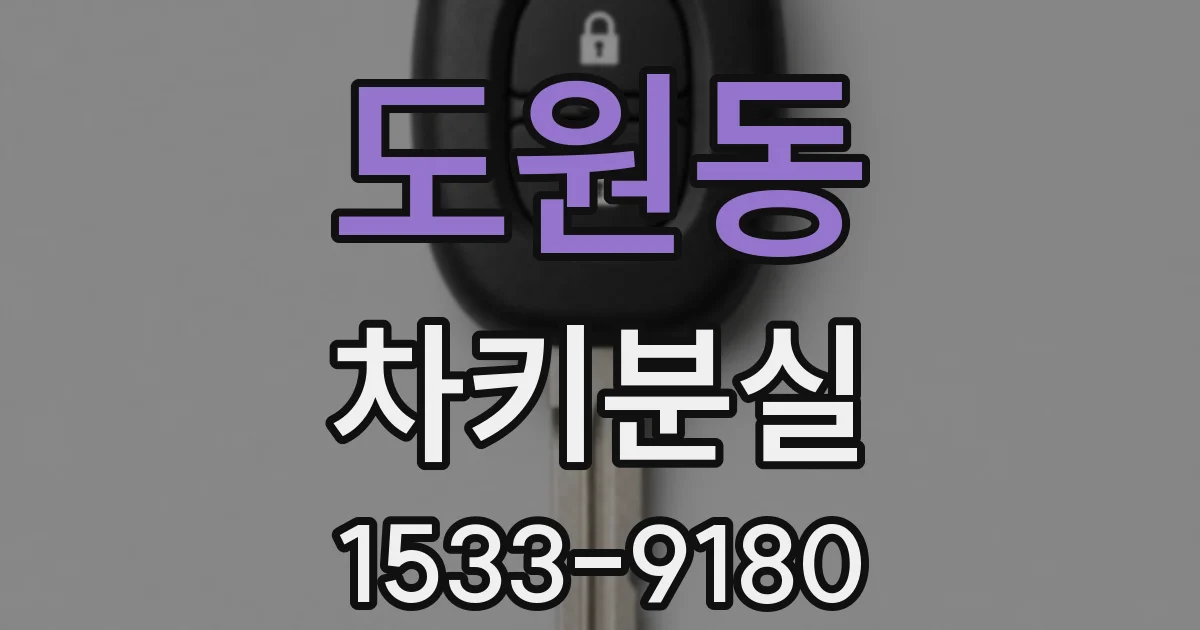 도원동 차키분실
