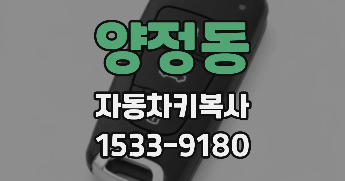 양정동 자동차키복사