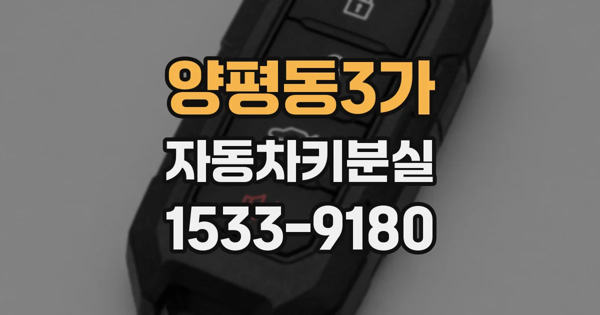 양평동3가 자동차키분실