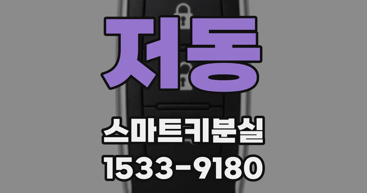 저동 스마트키분실