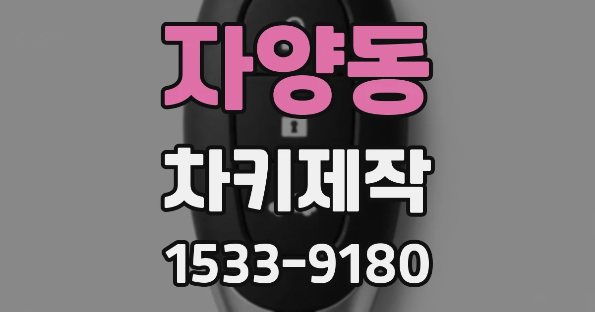 자양동 차키제작