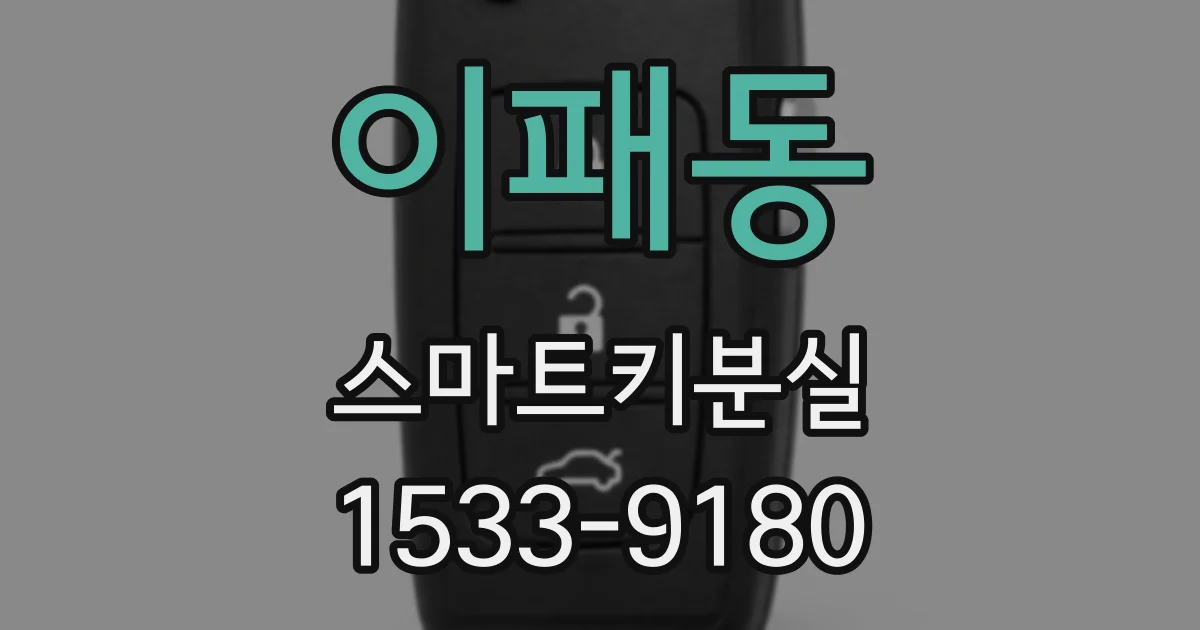 이패동 스마트키분실