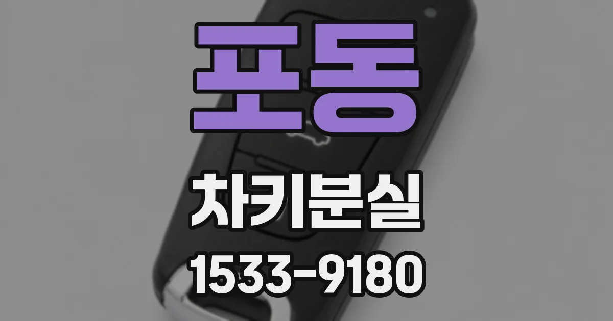 포동 차키분실