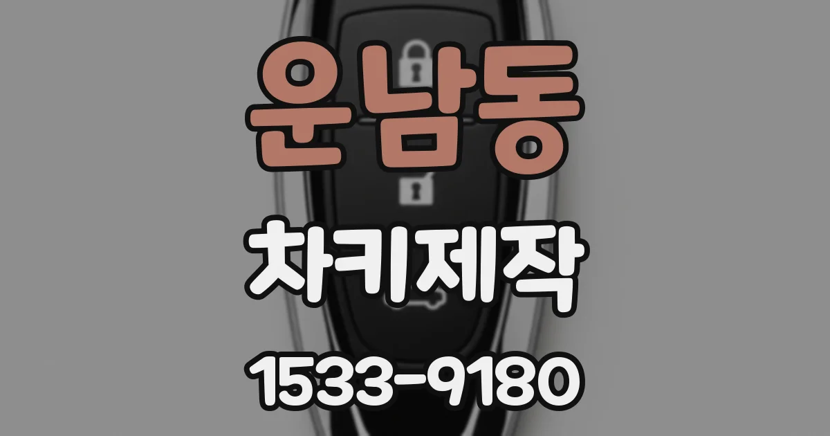 운남동 차키제작