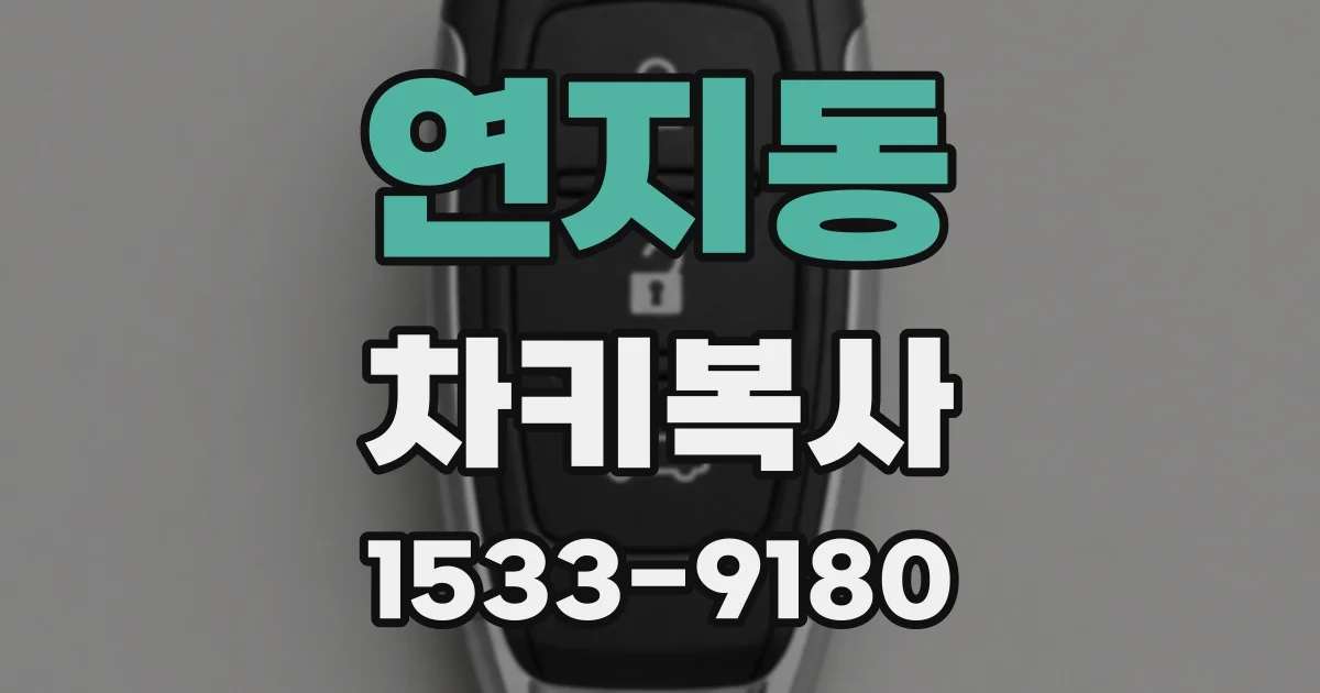 연지동 차키복사