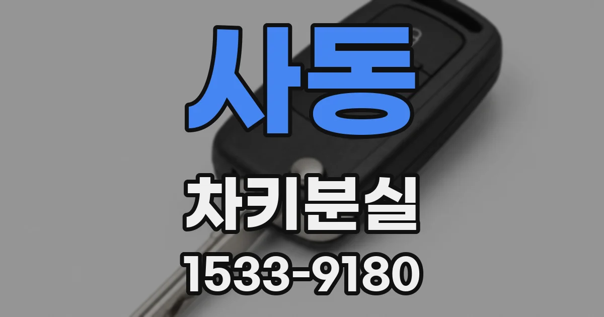 사동 차키분실