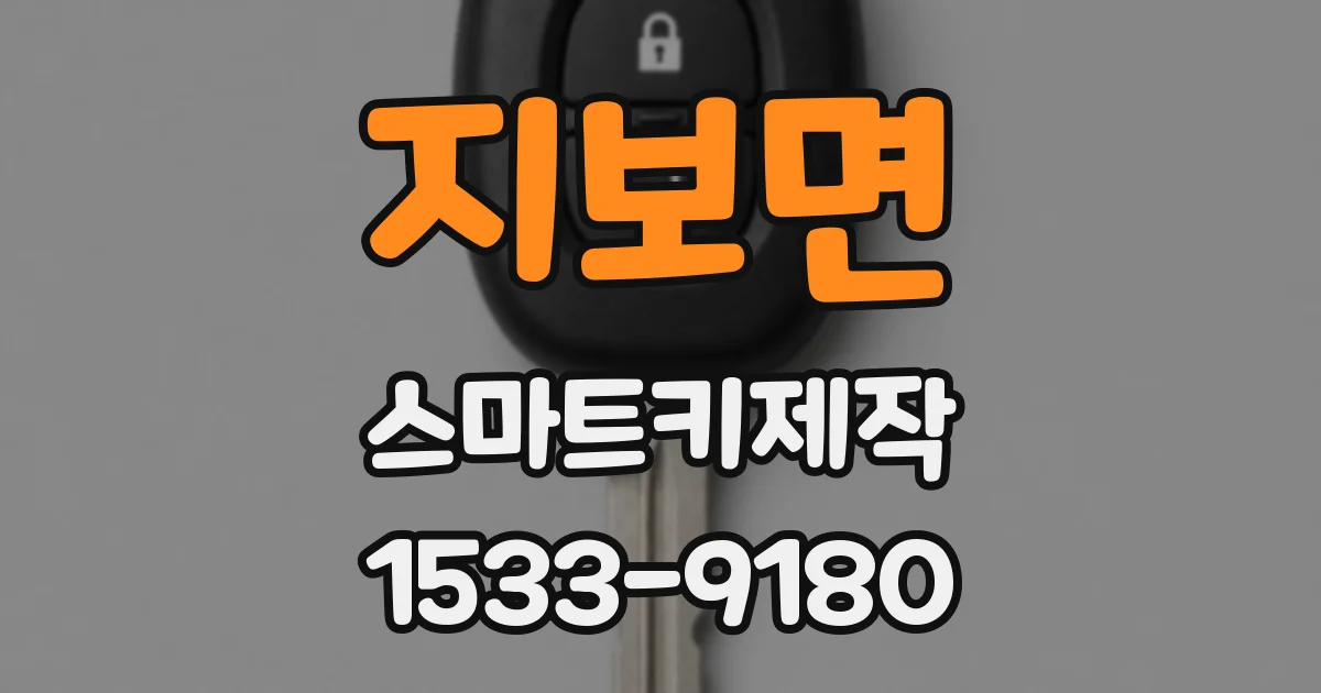 지보면 스마트키제작
