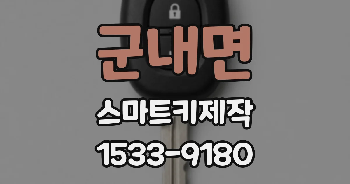 군내면 스마트키제작