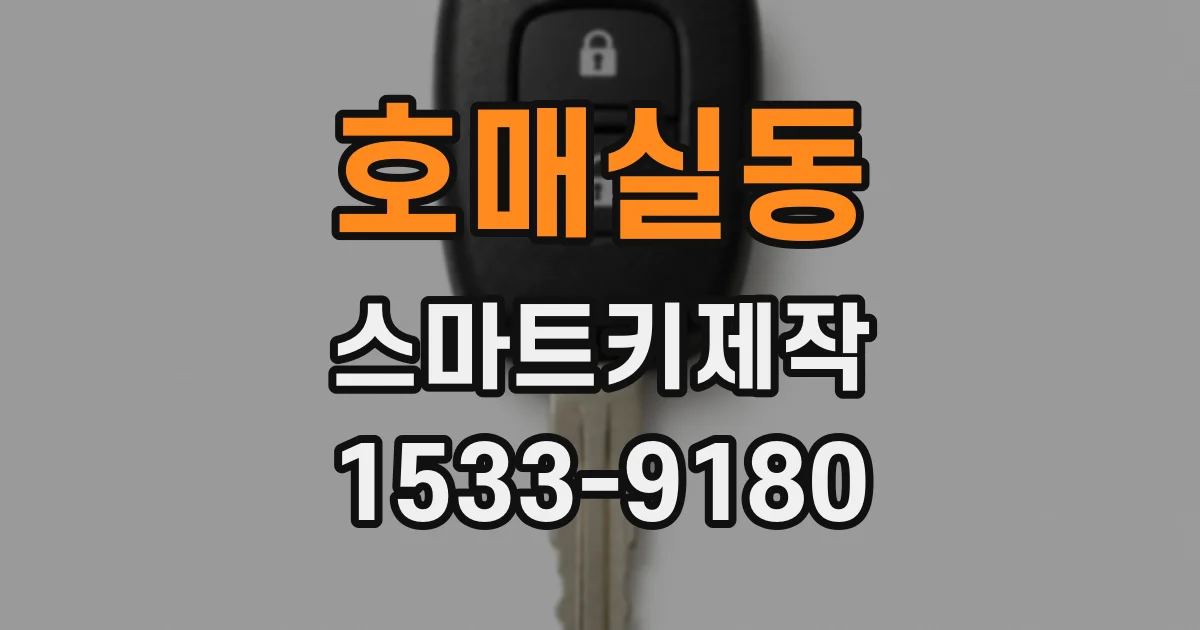 호매실동 스마트키제작