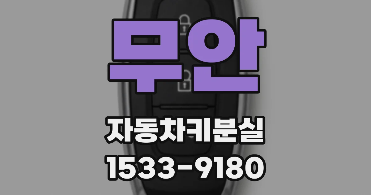 무안 자동차키분실