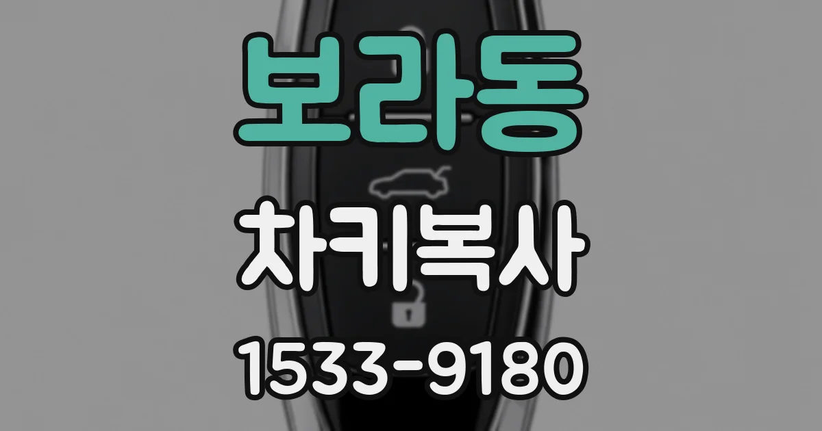 보라동 차키복사