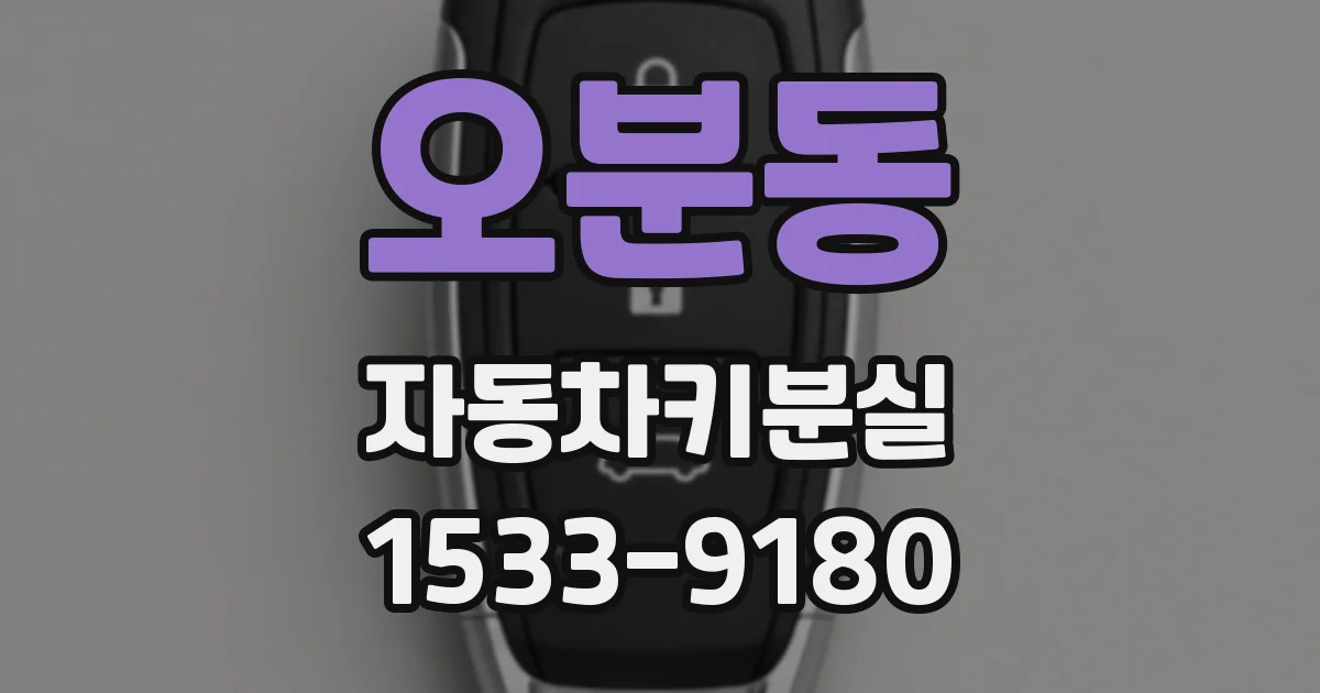 오분동 자동차키분실